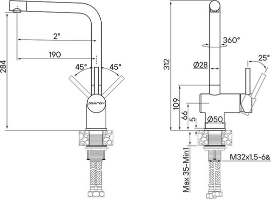 Изображение товара Смеситель Paulmark Spring Sp212067-BG