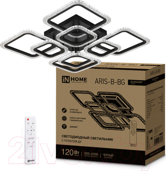 Изображение товара Потолочный светильник INhome Elegant ARIS-B-BG / 4690612043265