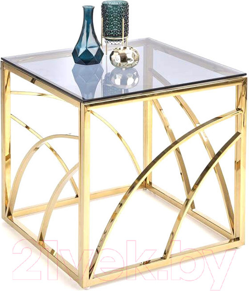 Изображение товара Журнальный столик Halmar Universe Kwadrat / V-Ch-Universe_Kwadrat-Law-Zloty (дымчатый/золото)