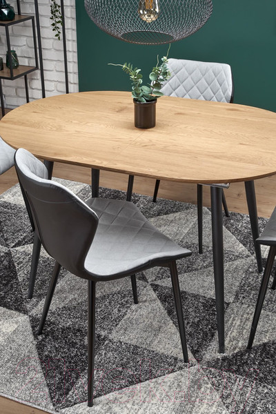 Изображение товара Обеденный стол Halmar Colorado раскладной 120-160x80x74 (дуб золотой/черный)
