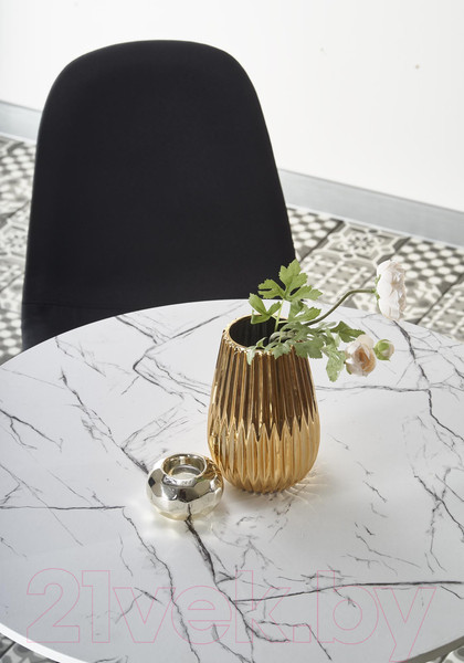 Изображение товара Обеденный стол Halmar Denver 80x73 (белый мрамор/белый)