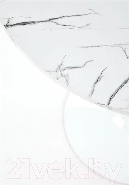 Изображение товара Обеденный стол Halmar Denver 80x73 (белый мрамор/белый)