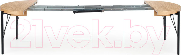 Изображение товара Обеденный стол Halmar Inferno раскладной 100-300x100x76 (дуб натуральный/черный)