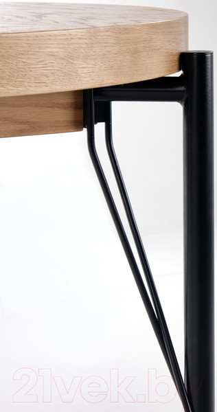 Изображение товара Обеденный стол Halmar Inferno раскладной 100-300x100x76 (дуб натуральный/черный)