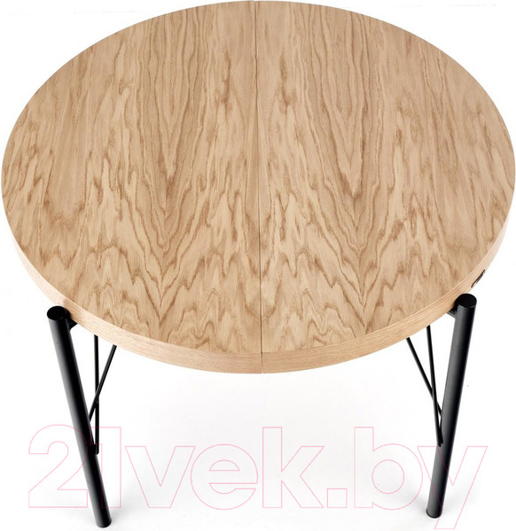 Изображение товара Обеденный стол Halmar Inferno раскладной 100-300x100x76 (дуб натуральный/черный)