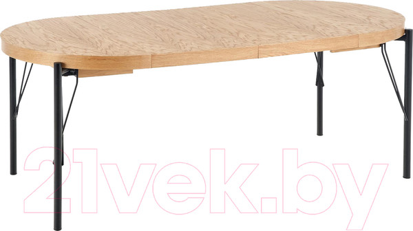 Изображение товара Обеденный стол Halmar Inferno раскладной 100-300x100x76 (дуб натуральный/черный)