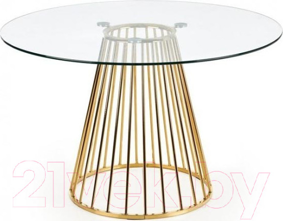 Изображение товара Обеденный стол Halmar Liverpool 120x75 (прозрачный/золото)