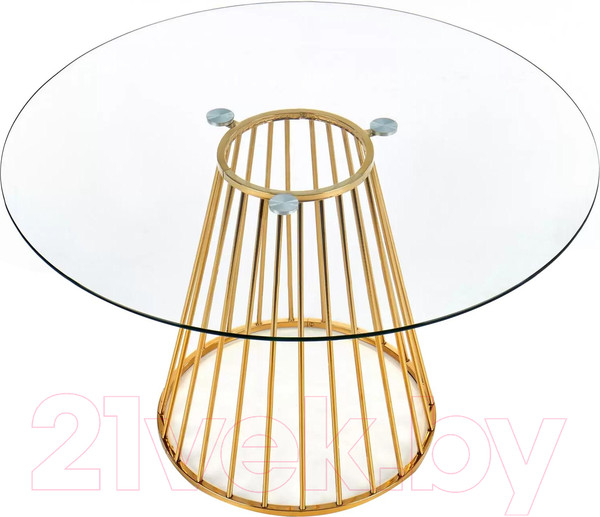 Изображение товара Обеденный стол Halmar Liverpool 120x75 (прозрачный/золото)