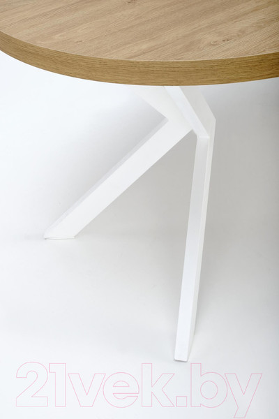 Изображение товара Обеденный стол Halmar Peroni раскладной 100-250x100x75 (дуб золотой/белый)