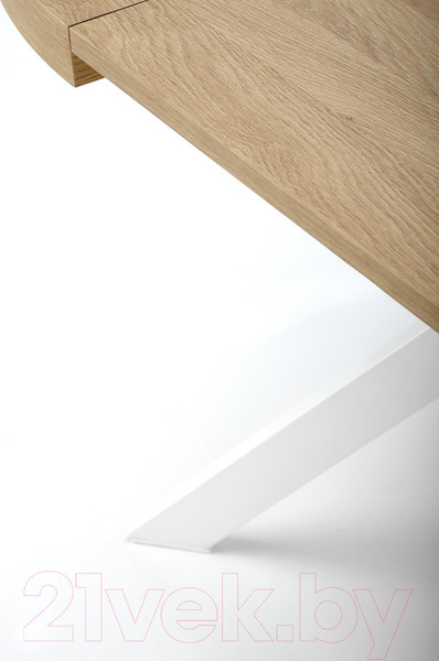 Изображение товара Обеденный стол Halmar Peroni раскладной 100-250x100x75 (дуб золотой/белый)