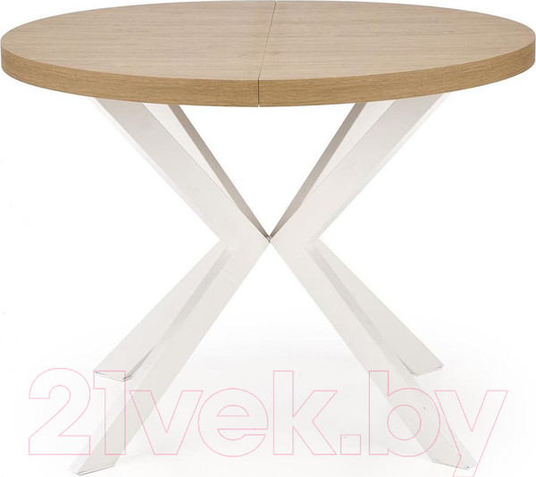 Изображение товара Обеденный стол Halmar Peroni раскладной 100-250x100x75 (дуб золотой/белый)