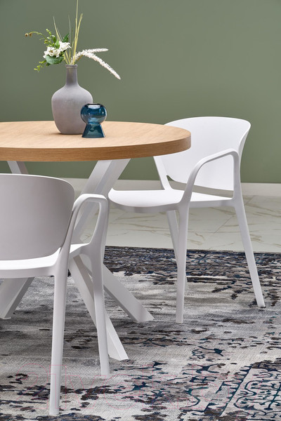 Изображение товара Обеденный стол Halmar Peroni раскладной 100-250x100x75 (дуб золотой/белый)