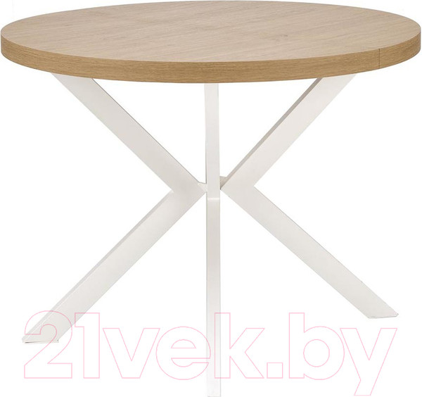 Изображение товара Обеденный стол Halmar Peroni раскладной 100-250x100x75 (дуб золотой/белый)