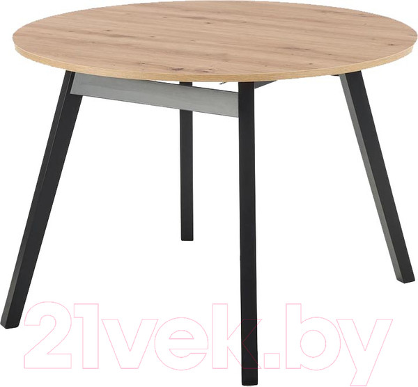 Изображение товара Обеденный стол Halmar Ruben раскладной 102-142x102x76 (дуб артизан/черный)