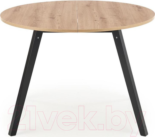 Изображение товара Обеденный стол Halmar Ruben раскладной 102-142x102x76 (дуб артизан/черный)
