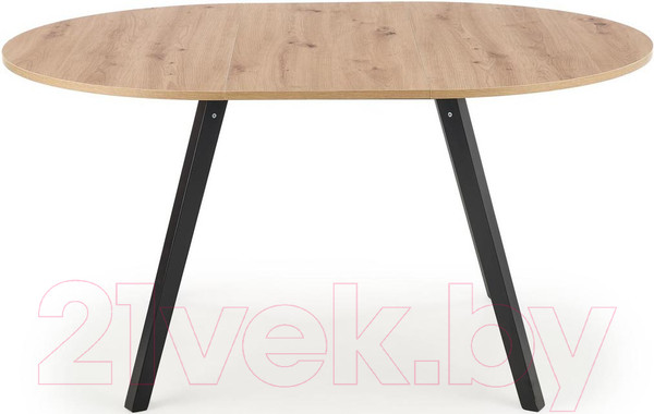 Изображение товара Обеденный стол Halmar Ruben раскладной 102-142x102x76 (дуб артизан/черный)