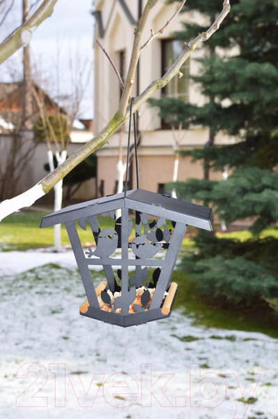 Изображение товара Кормушка для птиц GALA Теремок KO005-BY (черный/бежевый)