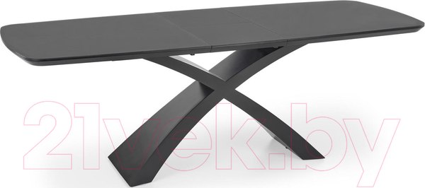 Изображение товара Обеденный стол Halmar Silvestro раскладной 180-220x89x75 (темно-серый/черный)