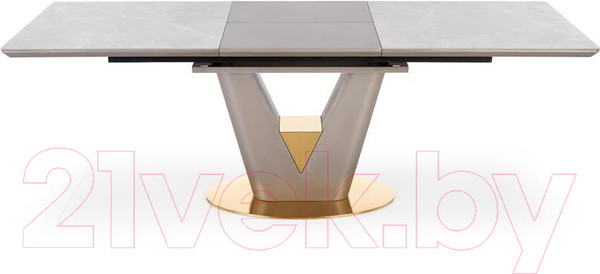 Изображение товара Обеденный стол Halmar Valentino раскладной 160-220x90x76 (светло-серый/золото)