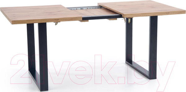 Изображение товара Обеденный стол Halmar Venom раскладной 160-210x90x74 (дуб вотан/черный)