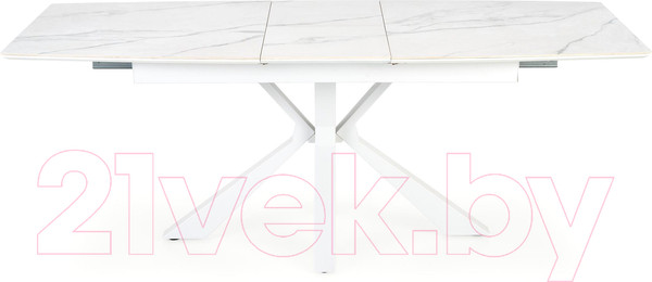 Изображение товара Обеденный стол Halmar Vivaldi раскладной 160-200x89x78 (белый мрамор/белый)