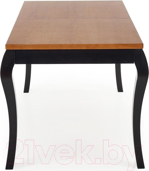 Изображение товара Обеденный стол Halmar Windsor раскладной 160-240x90x76 (дуб темный/черный)