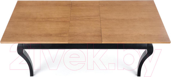 Изображение товара Обеденный стол Halmar Windsor раскладной 160-240x90x76 (дуб темный/черный)