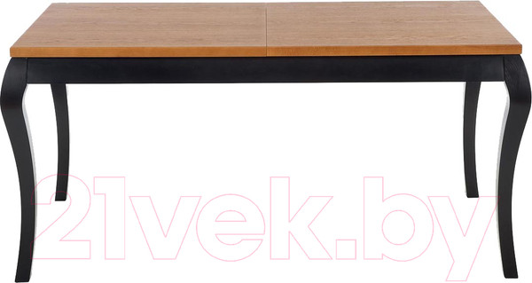 Изображение товара Обеденный стол Halmar Windsor раскладной 160-240x90x76 (дуб темный/черный)