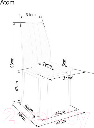 Изображение товара Стул Signal Atom Velvet (Bluvel 19 черный/черный)