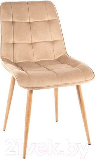 Изображение товара Стул Signal Chic D Velvet (Bluvel 28, бежевый/дуб)