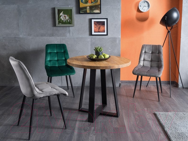 Изображение товара Стул Signal Chic Velvet (Bluvel 78, зеленый/черный)