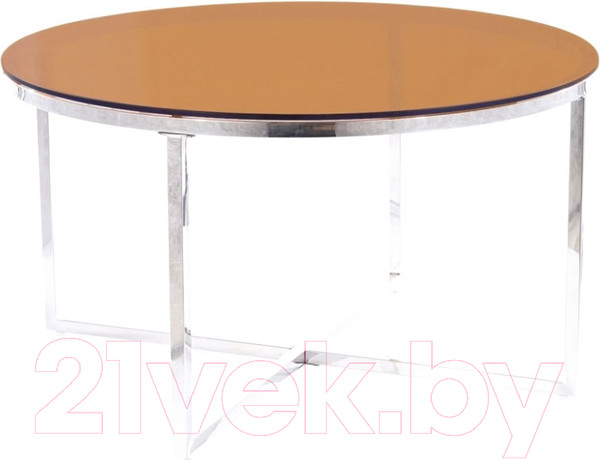 Изображение товара Журнальный столик Signal Crystal A (дымчатый янтарь/серебряный)