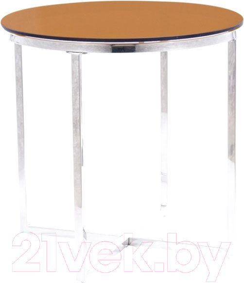 Изображение товара Журнальный столик Signal Crystal B (дымчатый янтарь/серебряный)