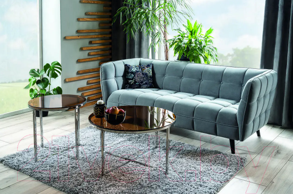 Изображение товара Журнальный столик Signal Crystal B (дымчатый янтарь/серебряный)