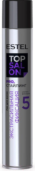 Изображение товара Лак для укладки волос Estel Top Salon Pro Стайлинг экстрасильная фиксация (400мл)