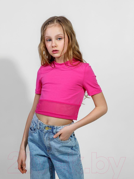 Изображение товара Футболка детская Amarobaby Best / AB-OD22-B2701/06-128 (розовый, р.128)