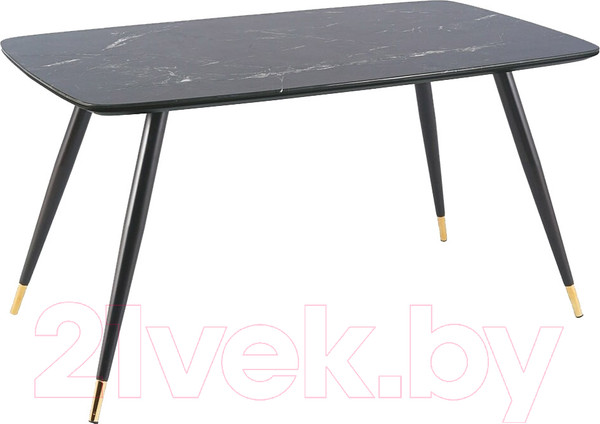 Изображение товара Обеденный стол Signal Cyryl I (эффект черного камня/черный/золото)