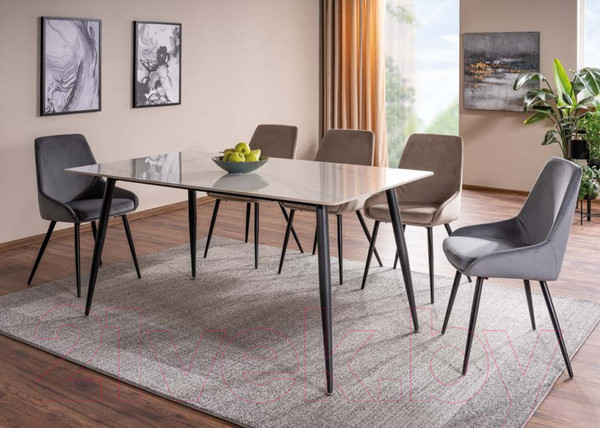 Изображение товара Обеденный стол Signal Rion (белый/черный)