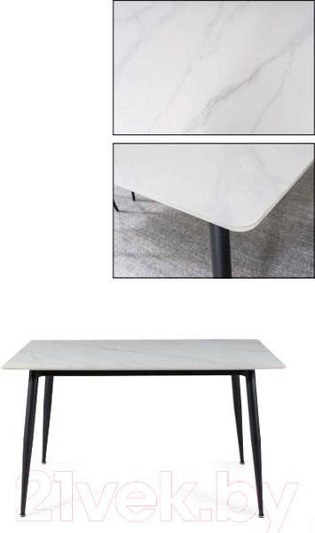 Изображение товара Обеденный стол Signal Rion (белый/черный)