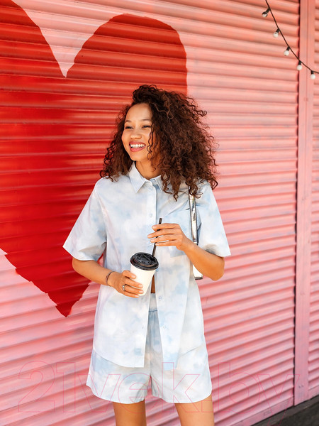 Изображение товара Рубашка Mark Formelle 112682 (р.170-84-90, голубая варка на белом)