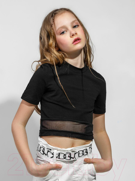 Изображение товара Футболка детская Amarobaby Best / AB-OD22-B2701/09-128 (черный, р.128)