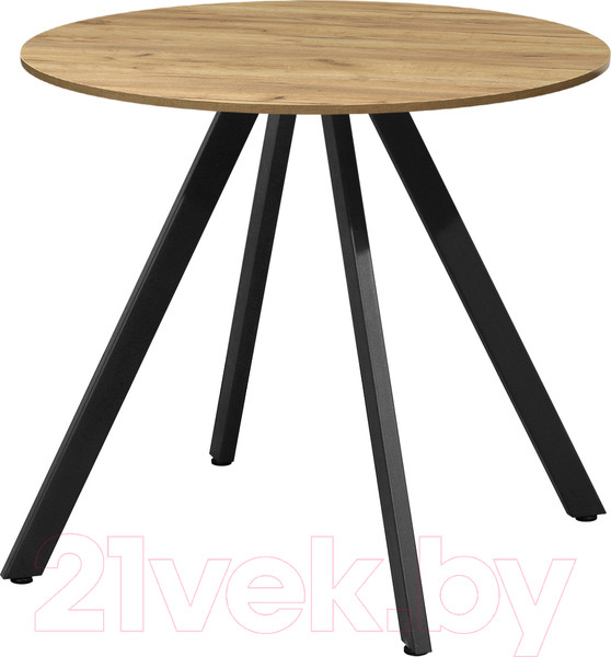 Изображение товара Обеденный стол Millwood Олесунн D800 18мм (дуб золотой Craft/металл черный)