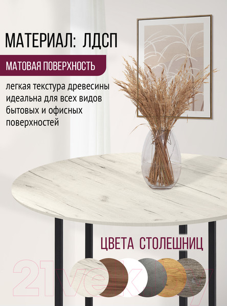Изображение товара Столешница для стола Millwood D800x18 (дуб белый Craft)