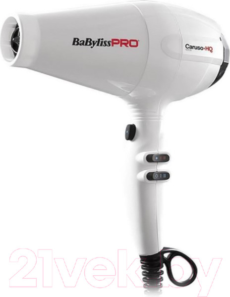 Изображение товара Профессиональный фен BaByliss Caruso-HQ Ionic / BAB6970WIE (белый)