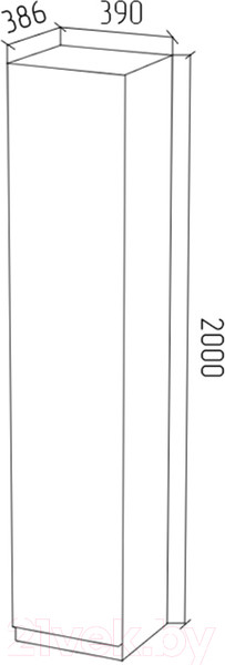 Изображение товара Шкаф-пенал Seven Dreams Закрытый SD-202 (дуб сонома/белый)