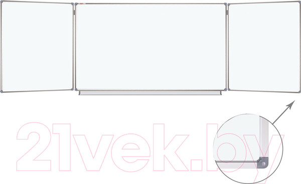 Изображение товара Магнитно-маркерная доска Staff 238010 (100х150/300см, белый)