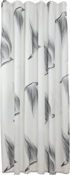 Изображение товара Шторка-занавеска для ванны Sealskin TXT Birds 800141 (180x200, черный/белый)