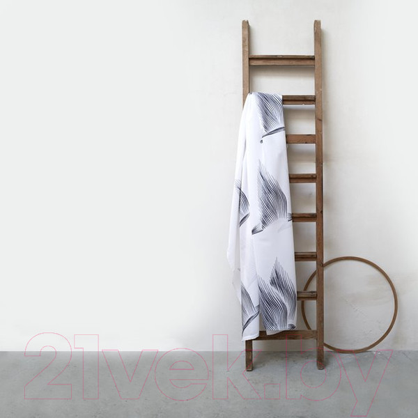 Изображение товара Шторка-занавеска для ванны Sealskin TXT Birds 800141 (180x200, черный/белый)