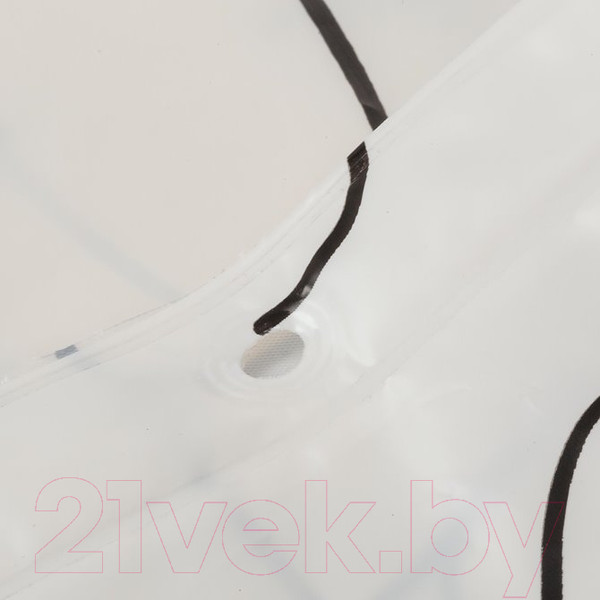 Изображение товара Шторка-занавеска для ванны Sealskin TXT Peva Mind 800146 (180x200, черный/белый)