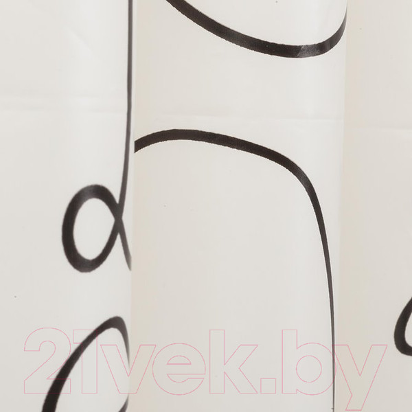 Изображение товара Шторка-занавеска для ванны Sealskin TXT Peva Mind 800146 (180x200, черный/белый)